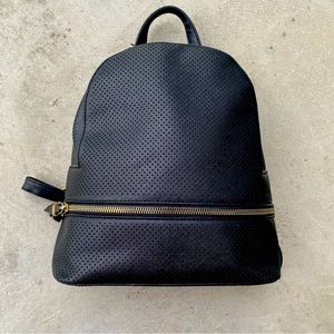 Black Vegan Leather backpack